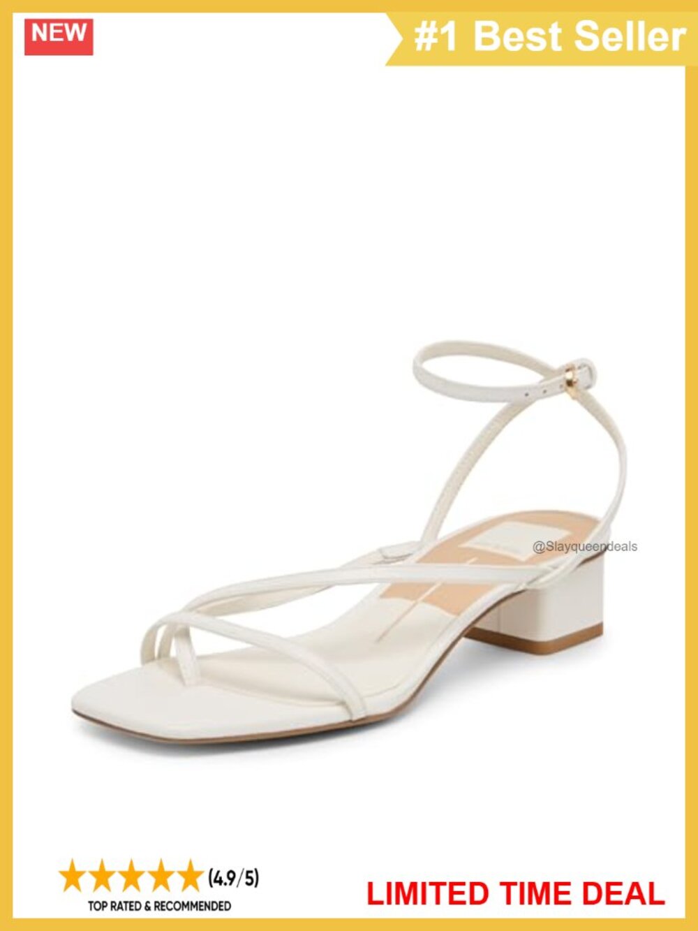 Karlos Lace Up Kitten Heel Leather Sandal X-Strap Buckle Dressy